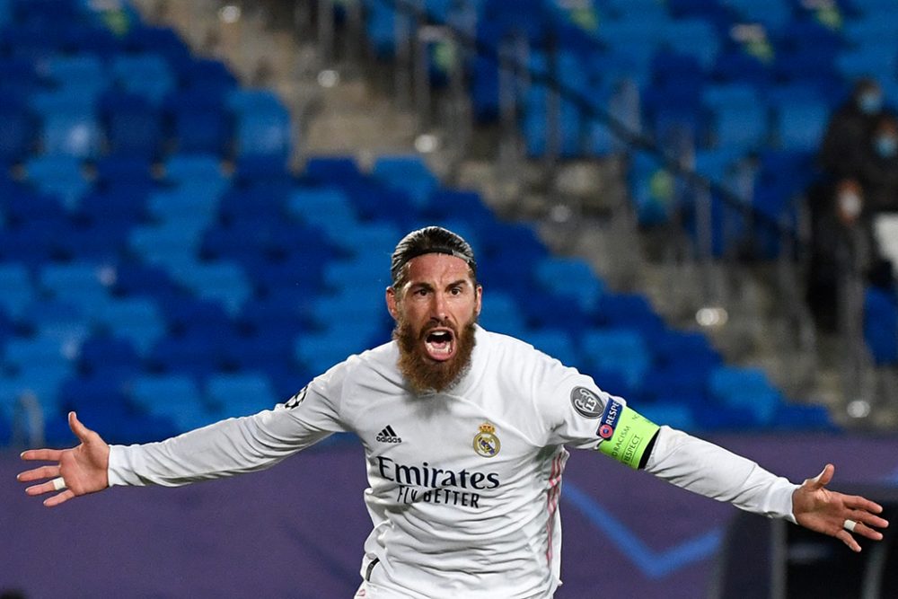 Sergio Ramos beim CL-Spiel von Real Madrid gegen Inter Mailand im November (Bild: Pierre-Philippe Marcou/AFP)