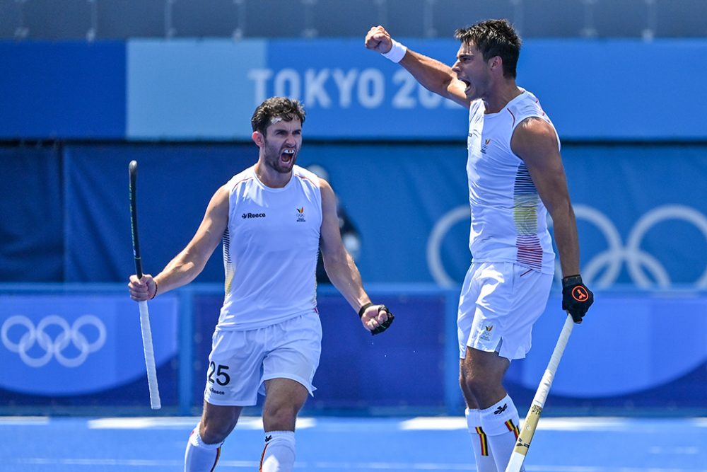 Die belgische Hockeynationalmannschaft Red Lions bei Olympia (Bild: Dirk Waem/Belga)