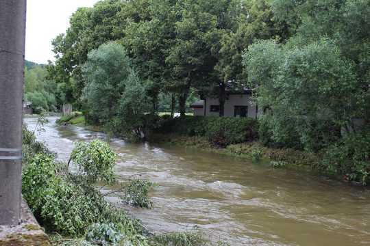 Die Our in Schönberg nach dem Hochwasser im Juli 2021