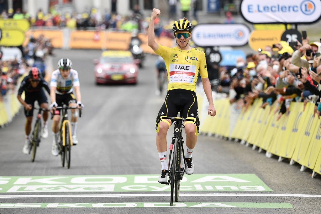 Tadej Pogačar gewinnt auch die 18. Etappe und festigt Gelb (Bild: Philippe Lopez/AFP)