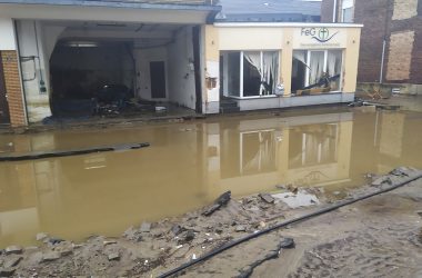 Zerstörungen in der Eupener Unterstadt (Bild: Christoph Heeren/BRF)