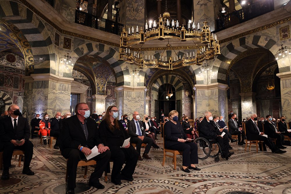 Gottesdienst für Flutopfer in Aachen (Bild: Oliver Berg/Pool/AFP)