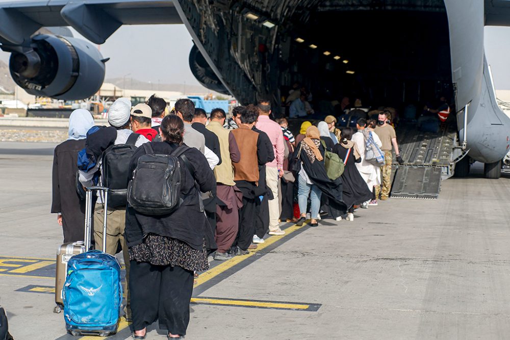 Evakuierungsaktion der US-Armee am Flughafen von Kabul (Bild: AFP Photo / US Marines Corp / Lance Cpl. Nicholas Guevara)