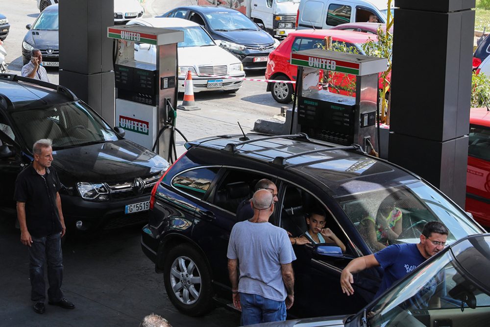 Geschlossene Tankstelle in Beirut (Bild: Anwar Amro/AFP)