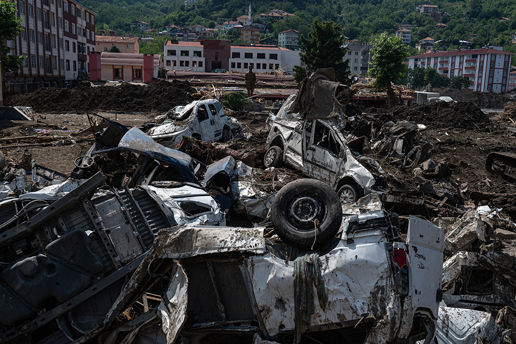 Wie hier in Kastamonu haben die Überschwemmungen zu heftigen Schäden geführt (Bild: Yasin Akgul/AFP)