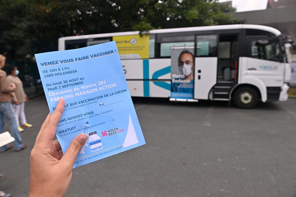 Impf-Bus in Molenbeek-Saint-Jean (Bild: Laurie Dieffembacq/Belga)