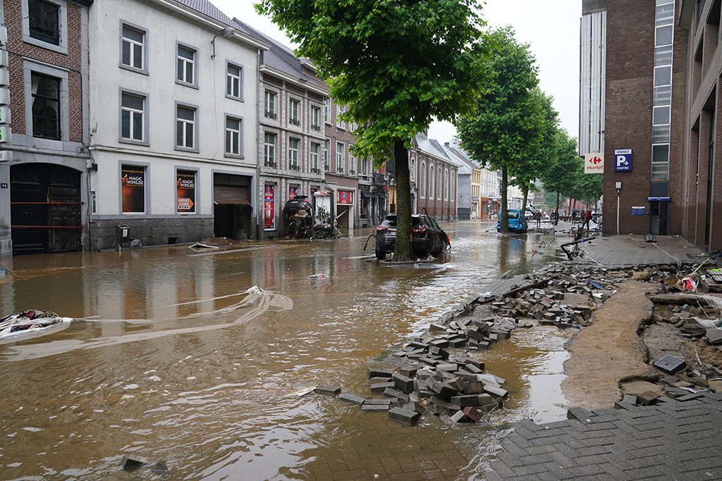 Hochwasser in Verviers am 15. Juli (Bild: Anthony Dehey/Belga)