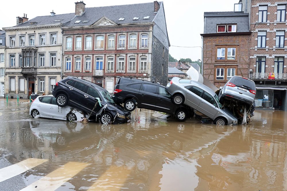 Hochwasserschäden in Verviers am 15.07. (Archivbild: François Walschaerts/AFP)