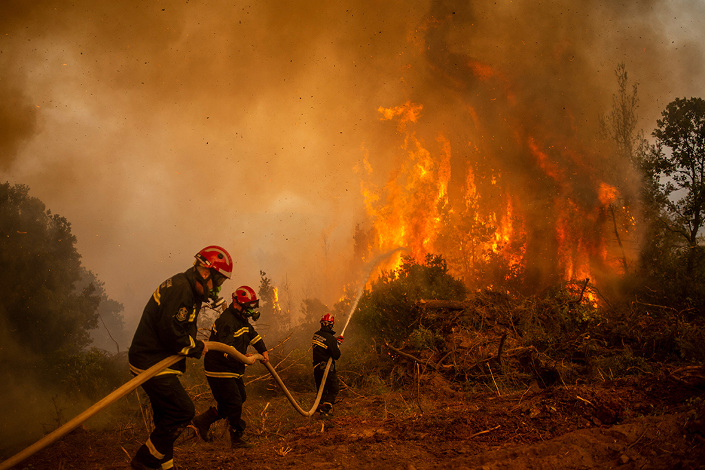 Waldbrand auf der griechischen Insel Euböa (Bild: Angelos Tzortzinis/AFP)