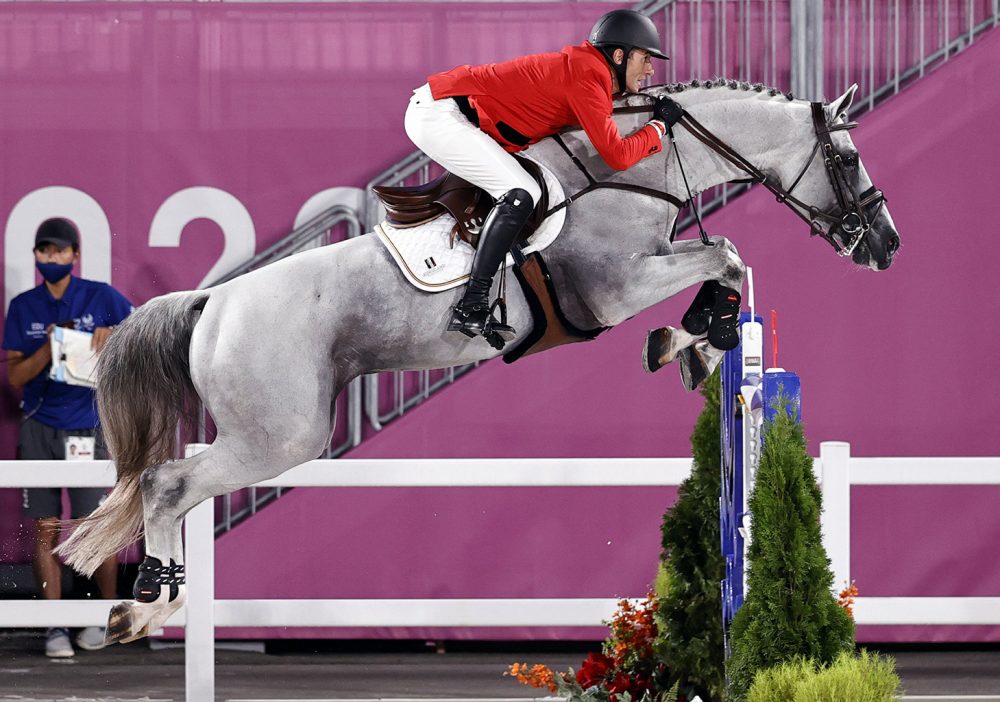 Gregory Wathelet beim Olympia-Finale im Springreiten (Bild: Dirk Caremans/Belga)