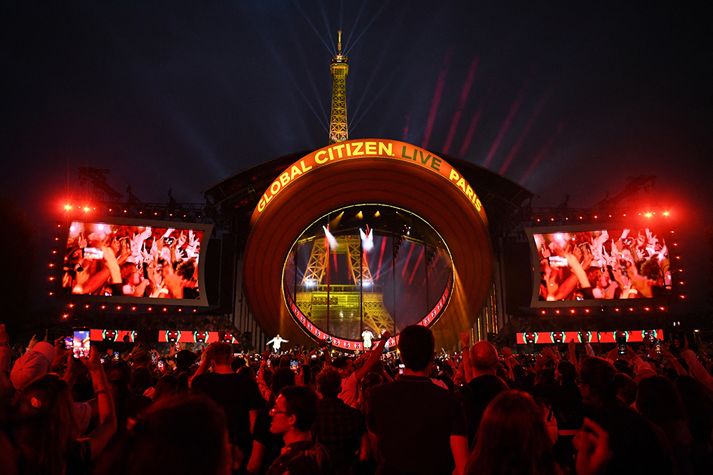 Star-Auflauf bei den Global Citizen Live-Konzerten weltweit, so wie hier in Paris (Bild: Bertrand Guay/AFP)