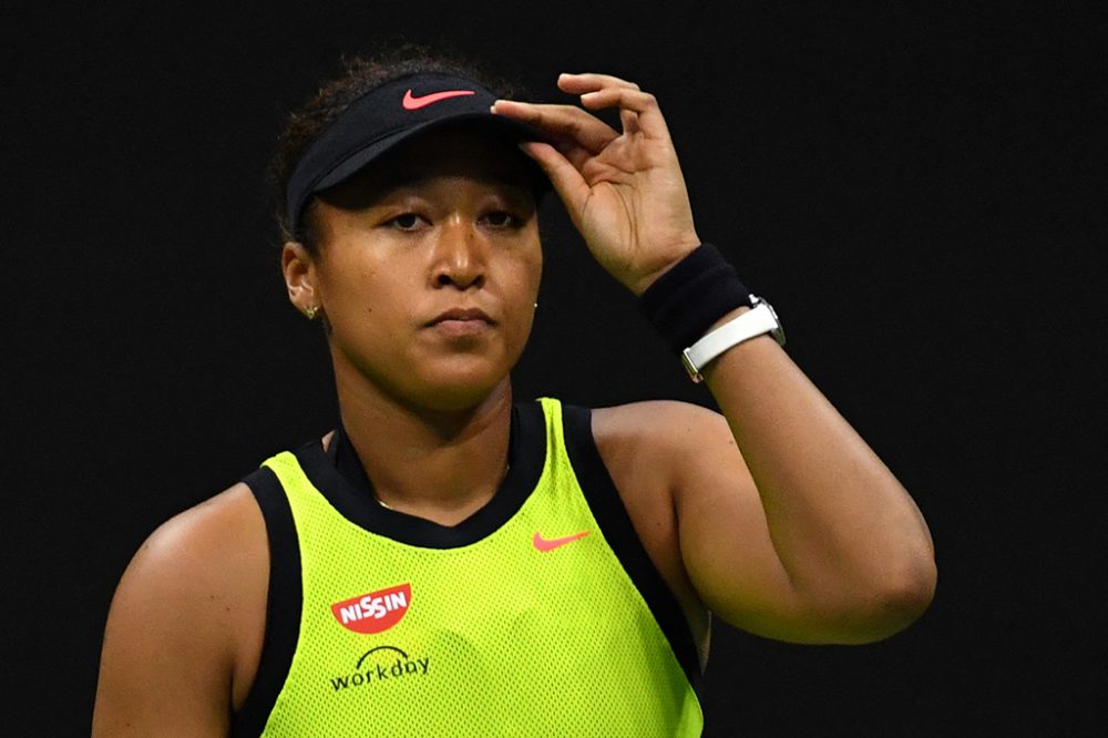 US Open: Naomi Osaka währnd der Begegnung gegen Leylah Fernandez (Bild: Ed Jones/AFP)