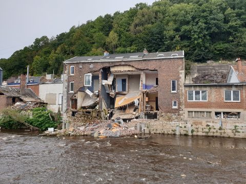 Hochwasserschäden in Pepinster