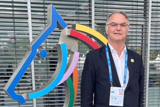 Peter Weinberg, Nationaltrainer der belgischen Springreiter, beim CHIO in Aachen