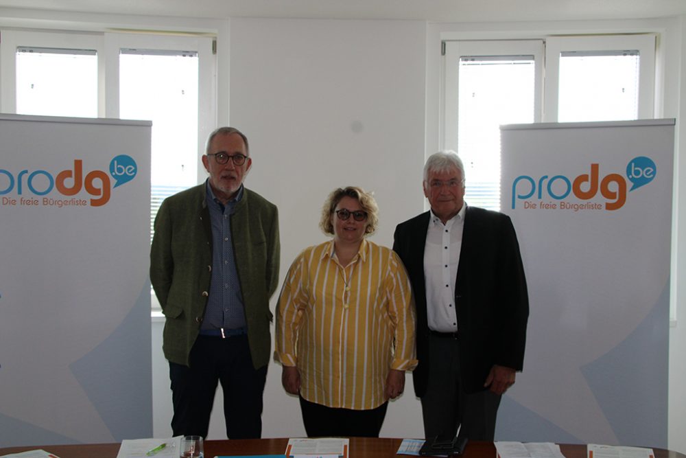 Joseph Hilligsmann, Petra Schmitz und Alfons Velz von ProDG (v.l.n.r.) (Bild: Robin Emonts/BRF)