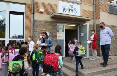 Schulstart an der Gemeindeschule Kelmis (Bild: Michaela Brück/BRF)