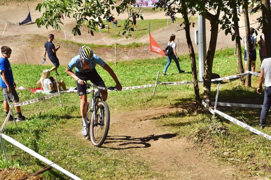 Mountainbiker Tim Rex bei der Junioren-Weltmeisterschaft in Italien (Bild: privat)