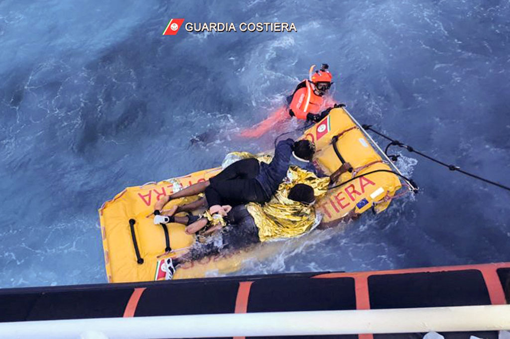 Rettungsschwimmer vor Lampedusa