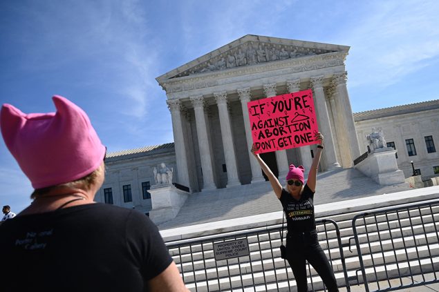 Protest für das Recht auf Abtreibung vor dem Supreme Court in Washington (Bild: Andrew Caballero-Reynolds/AFP)