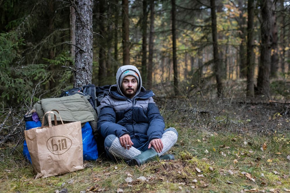 Migrant an der belarussisch-polnischen Grenze am 22. Oktober (Bild: Wojtek Radwanski/AFP)