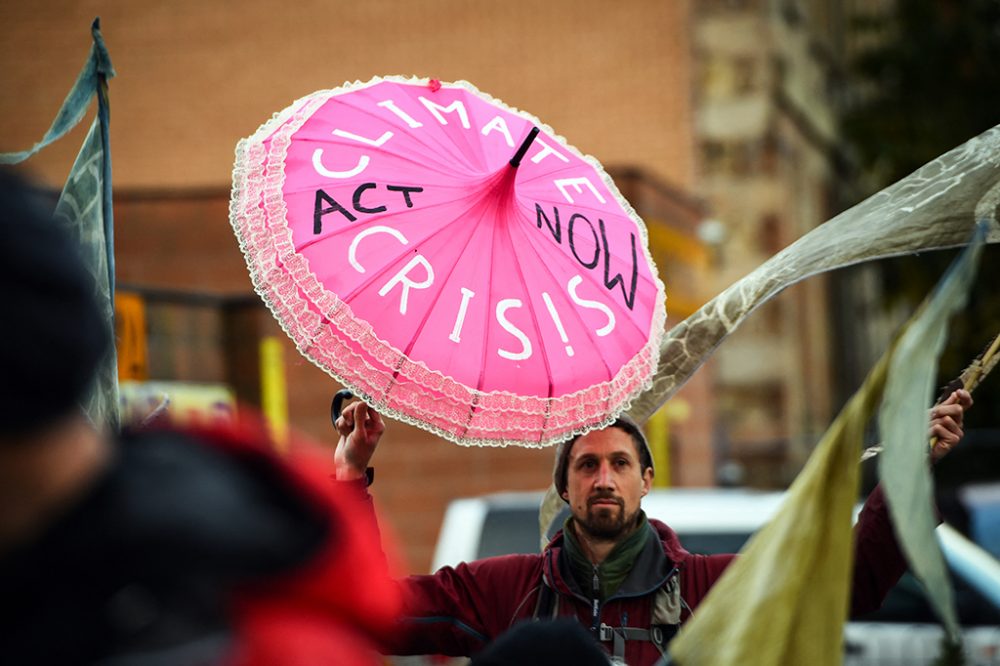 Klimaaktivisten in Glasgow vor dem Beginn des Klimagipfels COP26 (Bild: Andy Buchanan/AFP)