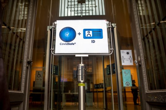 Auch in den Königlichen Museen der Schönen Künste in Brüssel gilt seit Freitag: Kein Zutritt ohne Covid-Safe-Ticket (Bild: Hatim Kaghat/Belga)