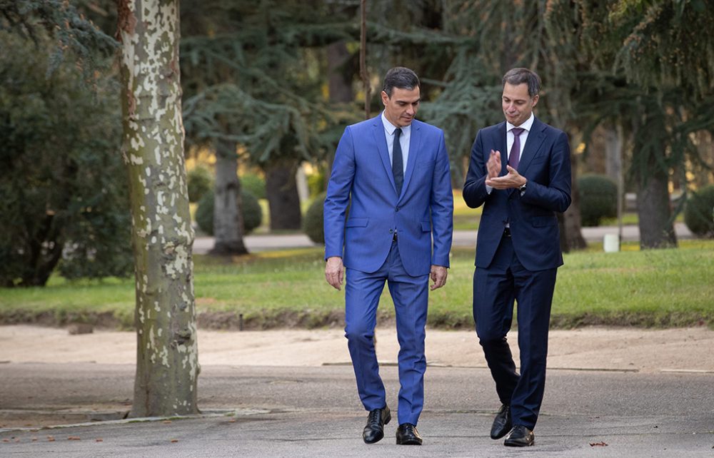 Sanchez und De Croo am Montag in Madrid (Bild: Benoit Doppagne/Belga)