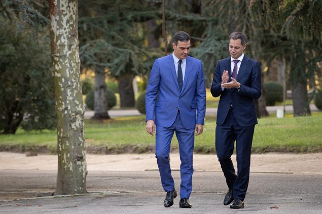 Sanchez und De Croo am Montag in Madrid (Bild: Benoit Doppagne/Belga)