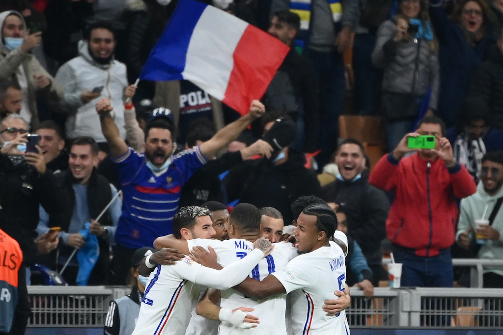 Frankreich feiert den Treffer zum 2:1 (Bild: Franck Fife/AFP)