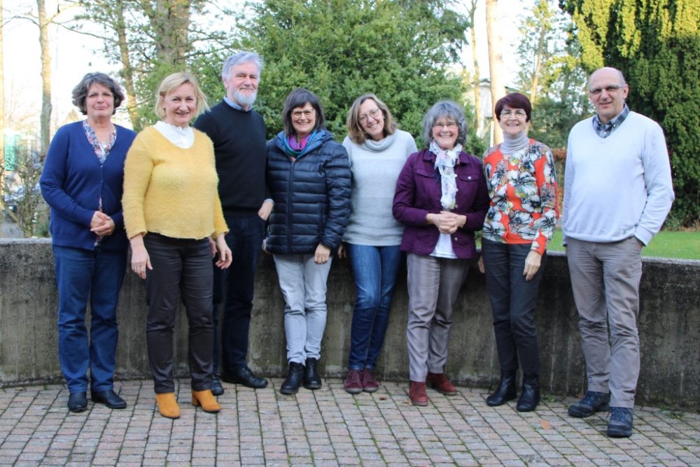 Das Team von Glaube und Kirche: Karin Küpper, Rita Mackels, Engelbert Cremer, Martha Hennes, Margit Hebertz, Marlene Backes, Martha Kerst, Ralph Schmeder (vlnr)