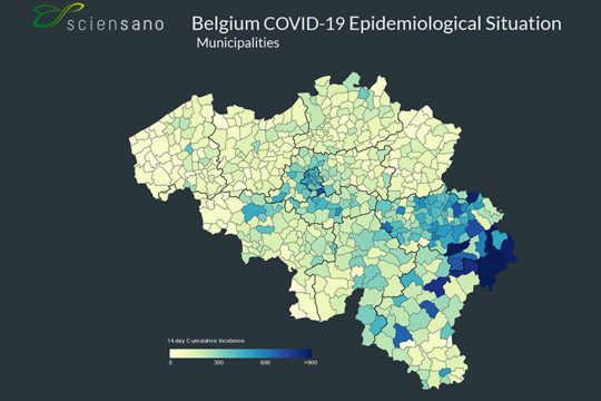 Inzidenz Ostbelgien (Bild: Sciensano)