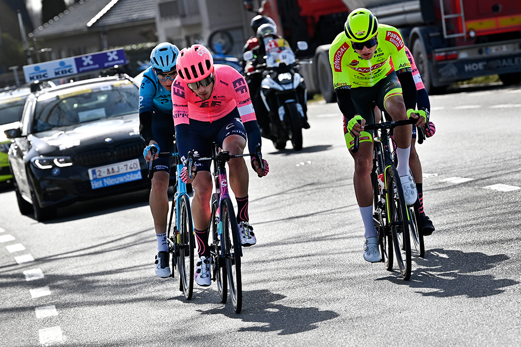 Laurenz Rex (r.) bei Gent-Wevelgem im März (Bild: Dirk Waem/Belga)