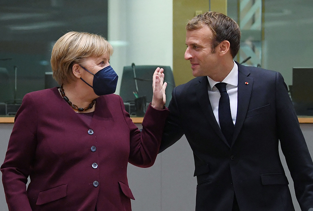Merkel und Macron am Freitag beim EU-Gipfel in Brüssel (Bild: John Thys/Belga)