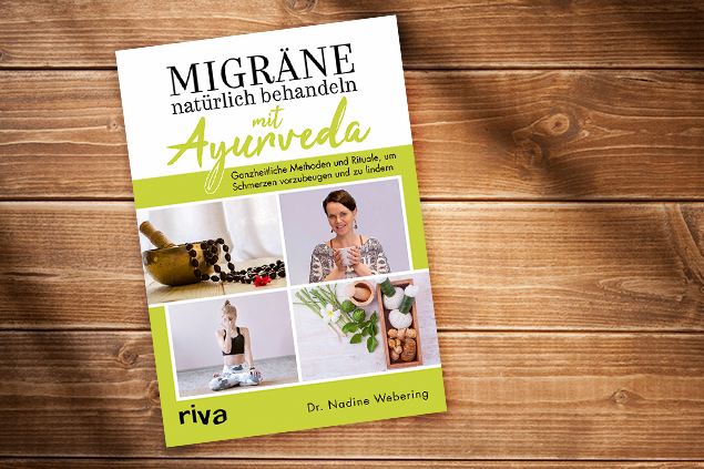 "Migräne natürlich behandeln mit Ayurveda" von Nadine Webering (Cover: Riva)