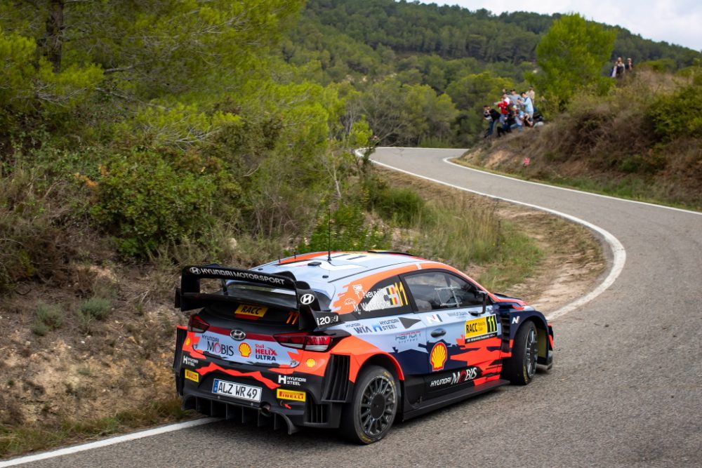 Thierry Neuville/Martijn Wydaeghe führen bei der Rallye Spanien (Bild: Fabien Dufour/Hyundai Motorsport)