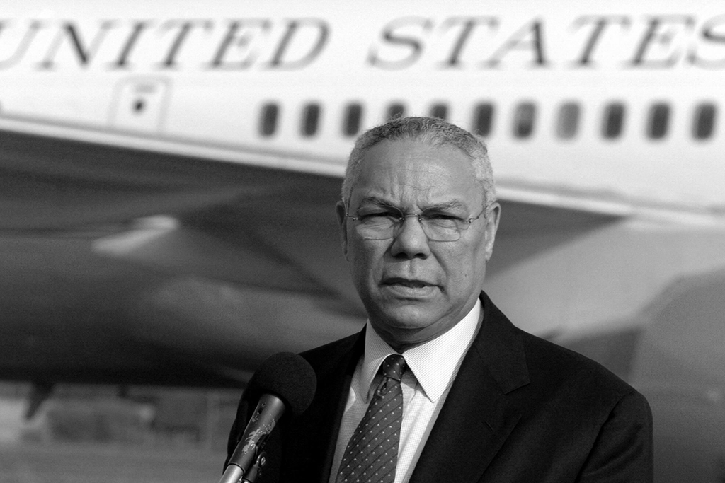 Der frühere US-Außenminister Colin Powell, hier während einer Rede im Jahr 2005 (Archivbild: Indranil Mukherejee/AFP)