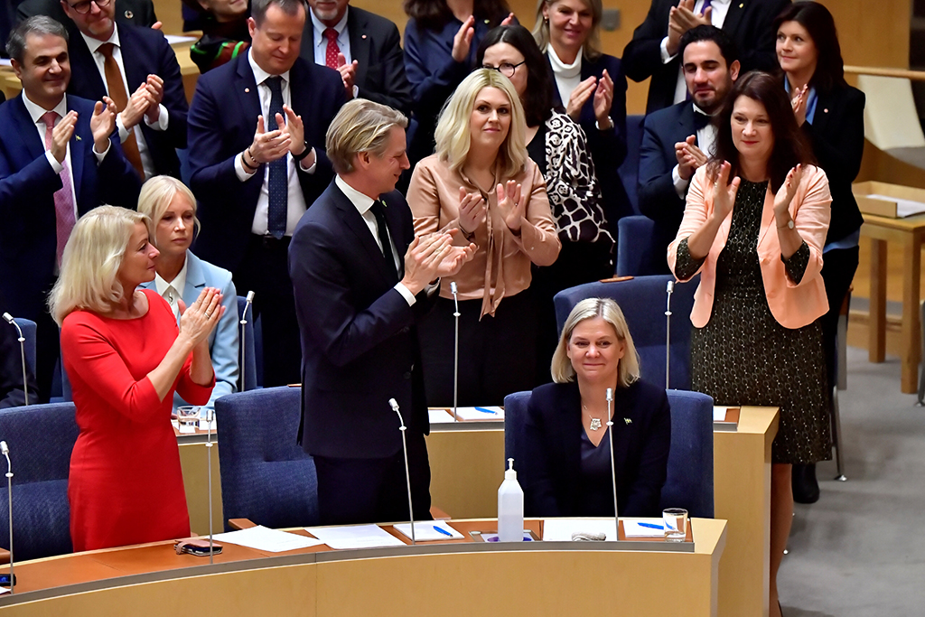 Magdalena Andersson wird erneut zur Ministerpräsidentin gewählt (Bild: Jonas Ekstromer/TT News Agency/AFP)