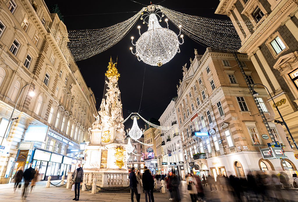 Innenstadt von Wien am Wochenende (Bild: Georg Hochmuth/AFP)