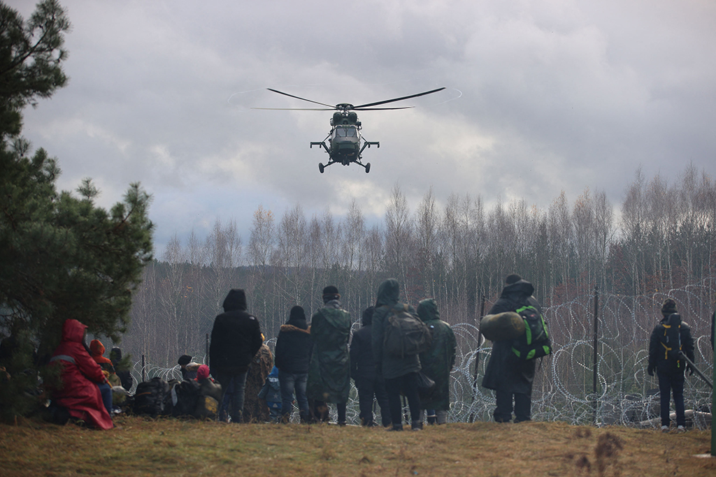 Grodno an der Grenze zwischen Belarus und Polen am Montag (Bild: Leonid Shcheglov/AFP)