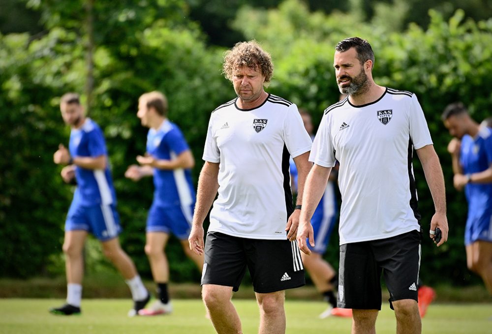 AS-Trainer Stefan Krämer und Assistenztrainer Kristoffer Andersen (Archivbild: Johan Eyckens/Belga)