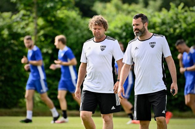 AS-Trainer Stefan Krämer und Assistenztrainer Kristoffer Andersen (Archivbild: Johan Eyckens/Belga)
