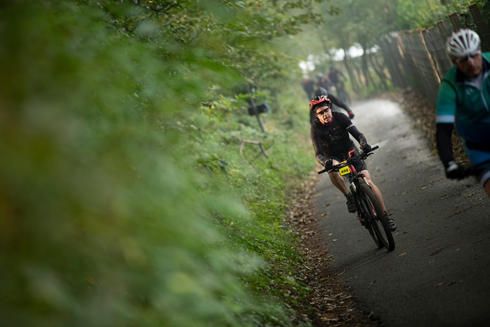 Mountainbike bei der Flandernrundfahrt