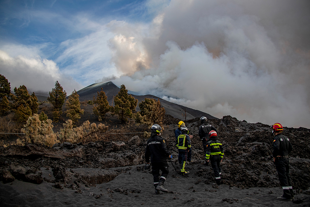 Vulkan auf La Palma (Bild: UME/AFP)