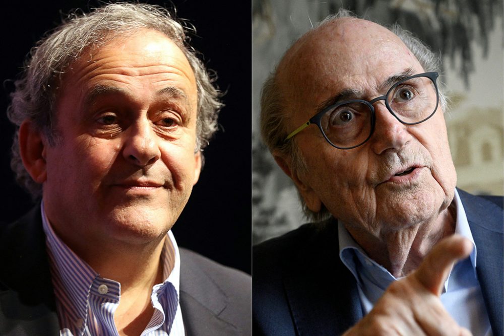 Michel Platini (li.) und Joseph Blatter (re.) (Bilder: Valery Hache/Fabrice Coffrini/AFP)