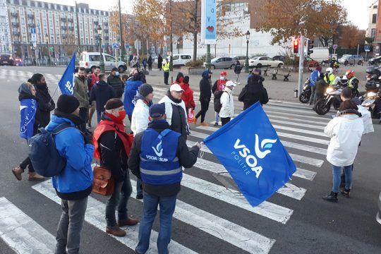 Polizei-Protest in Brüssel (Archivbild: Fabrice Letot/Belga)
