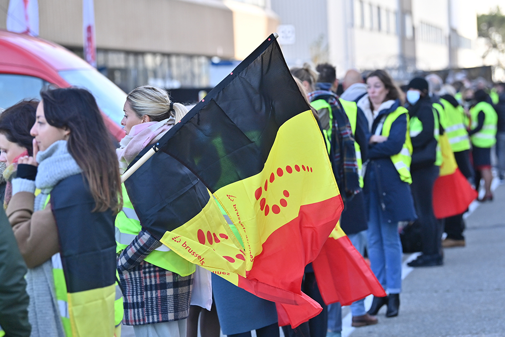 Protest bei Brussels Airlines
