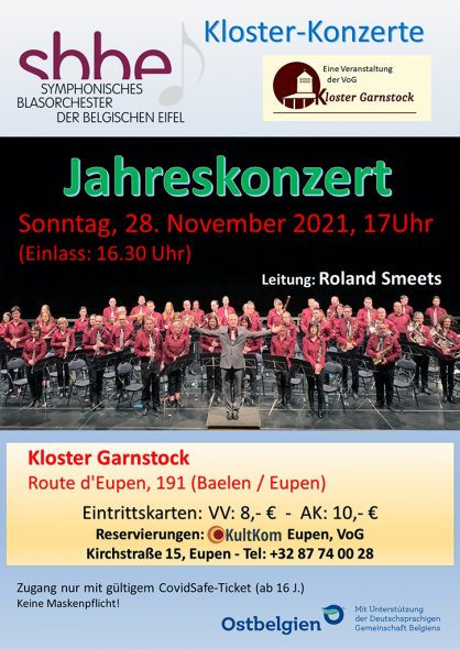 Jahreskonzert des SBBE im Kloster Garnstock (Plakat: SBBE)