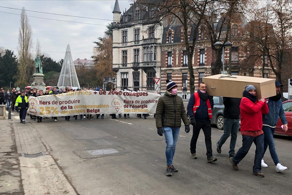 Tihange-Protest (Bild: Maxime Gilles/Belga