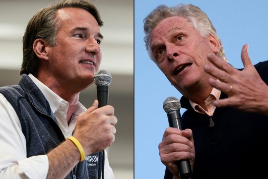 Glenn Youngkin (l.) schlägt Terry McAuliffe (Bilder: Anna Moneymaker/Win McNamee/Getty Images/AFP)