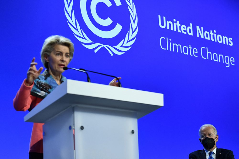 Von der Leyen in Glasgow (Bild: Brendan Smialowski/AFP)